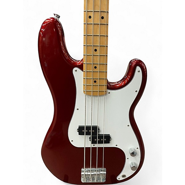 Used Fender Player Precision Bass Candy Apple Red Metallic Electric Bass Guitar
