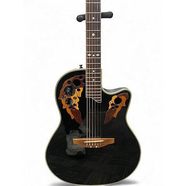Used Ovation CC257 Black Acoustic Electric Guitar