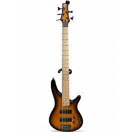 Used Ibanez SR375 5 String BROWN BURST Electric Bass Guitar