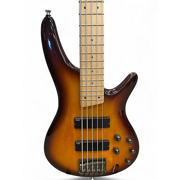 Used Ibanez SR375 5 String BROWN BURST Electric Bass Guitar