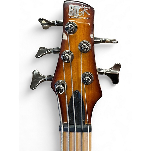 Used Ibanez SR375 5 String BROWN BURST Electric Bass Guitar