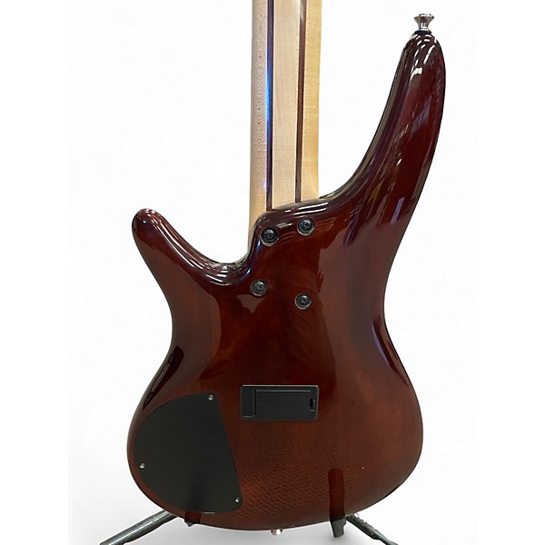 Used Ibanez SR375 5 String BROWN BURST Electric Bass Guitar