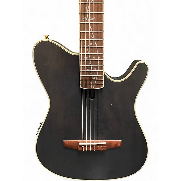 Used Ibanez TOD10N Tim Henson Signature Black Flat Classical Acoustic Electric Guitar