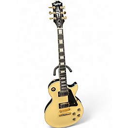Used Epiphone Les Paul Custom Blackback Pro Antique Ivory Solid Body Electric Guitar