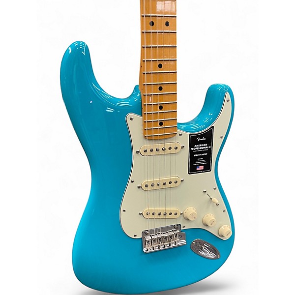 Used Fender American Professional II Stratocaster MIAMI BLUE Solid Body Electric Guitar