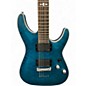 Used 2024 Schecter Guitar Research C1 Platinum Transparent Midnight Blue Solid Body Electric Guitar