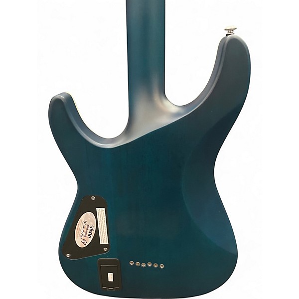 Used 2024 Schecter Guitar Research C1 Platinum Transparent Midnight Blue Solid Body Electric Guitar