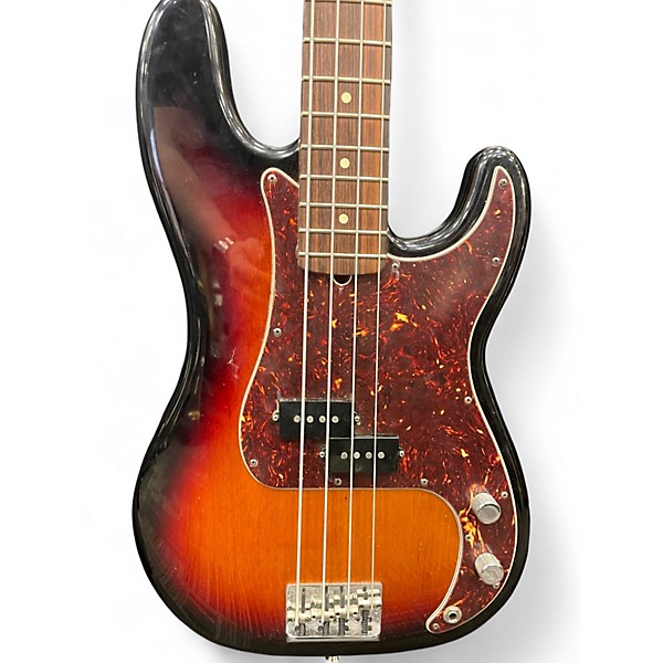 Used 2012 Fender American Standard Precision Bass 3 Color Sunburst Electric Bass Guitar