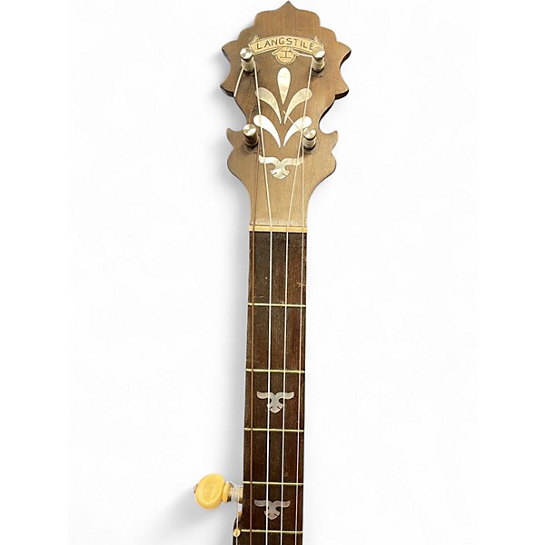Used Langstile  5 String Open back Natural Banjo