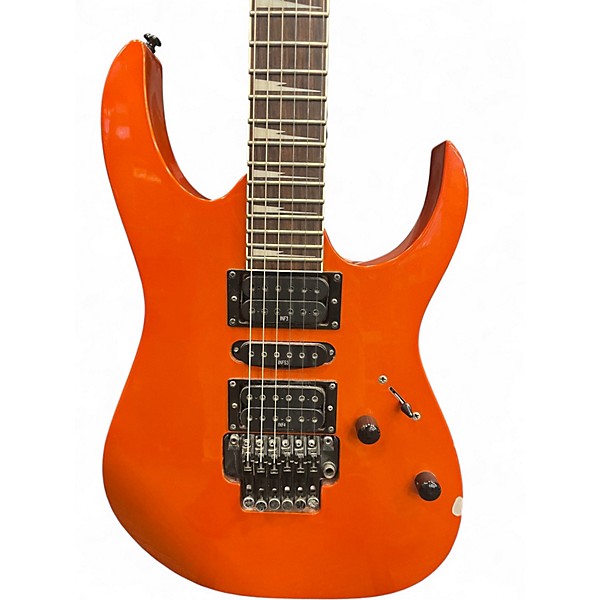 Used Ibanez RG370DXZ Orange Solid Body Electric Guitar