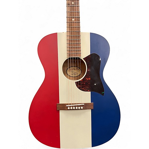Used Recording King RDA-9 DIRTY 30S Red White and Blue Acoustic Guitar
