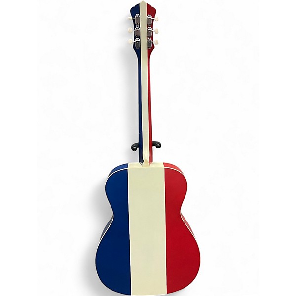 Used Recording King RDA-9 DIRTY 30S Red White and Blue Acoustic Guitar