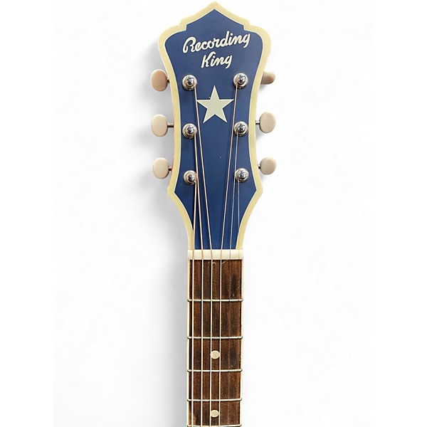 Used Recording King RDA-9 DIRTY 30S Red White and Blue Acoustic Guitar