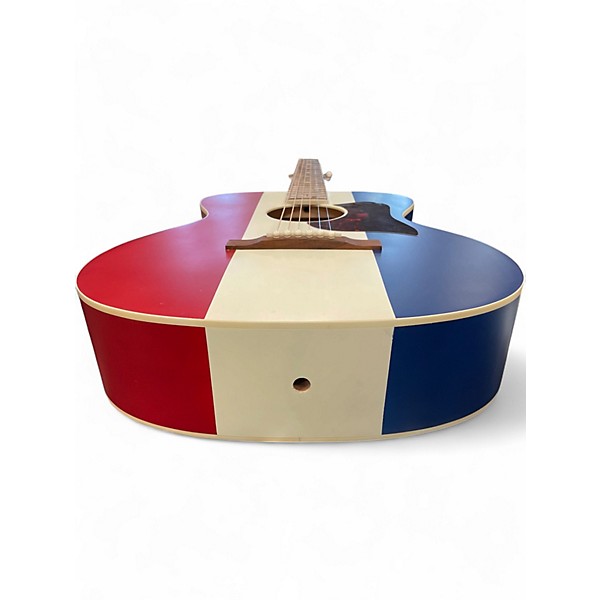 Used Recording King RDA-9 DIRTY 30S Red White and Blue Acoustic Guitar