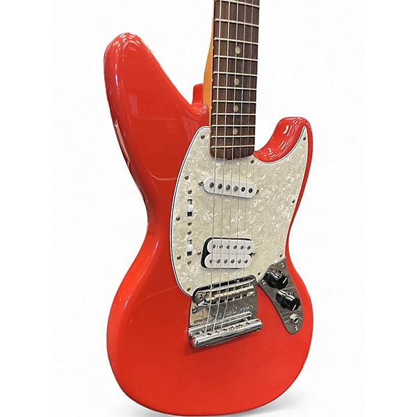 Used Fender KURT COBAIN SIGNATURE JAGSTANG Fiesta Red Solid Body Electric Guitar