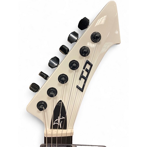 Used ESP LTD James Hetfield Snakebyte Alpine White Solid Body Electric Guitar