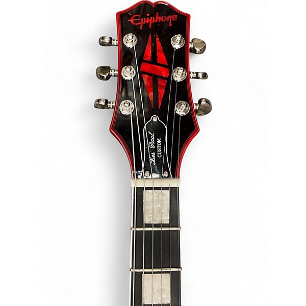 Used Epiphone Les Paul Custom Widow Red Burst Solid Body Electric Guitar