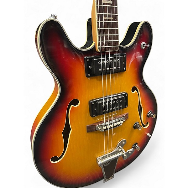 Used Aria 5102T Tobacco Burst Hollow Body Electric Guitar