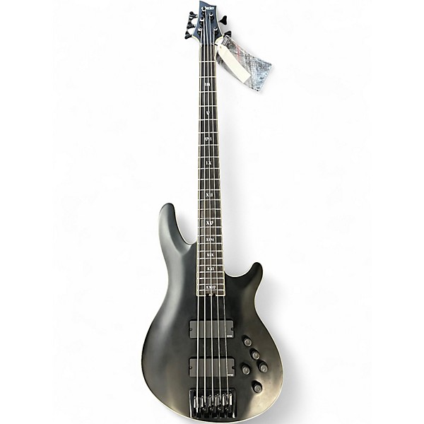 Used Schecter Guitar Research ELITE EVIL TWIN Black Electric Bass Guitar