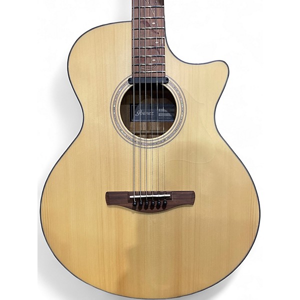 Used Ibanez ae275bt Natural Acoustic Electric Guitar