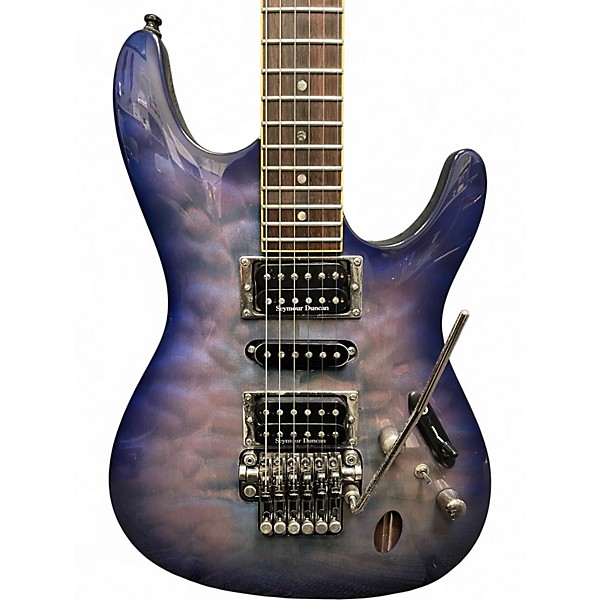 Used Ibanez S470DXQM Blue Burst Solid Body Electric Guitar