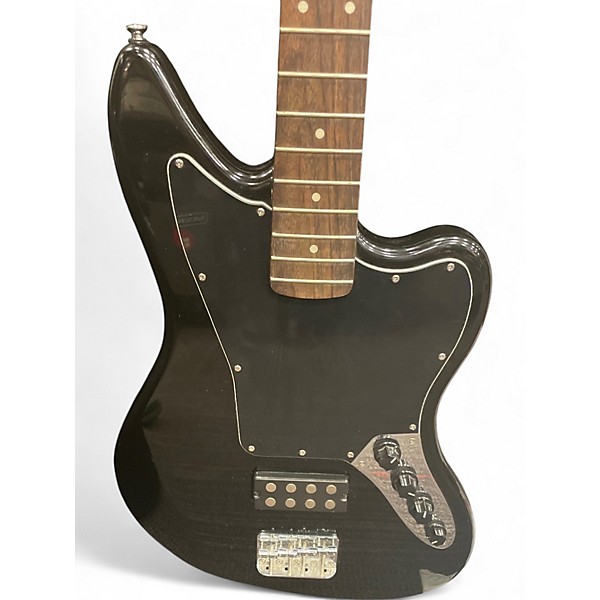 Used Squier Vintage Modified Jaguar Bass Black Electric Bass Guitar