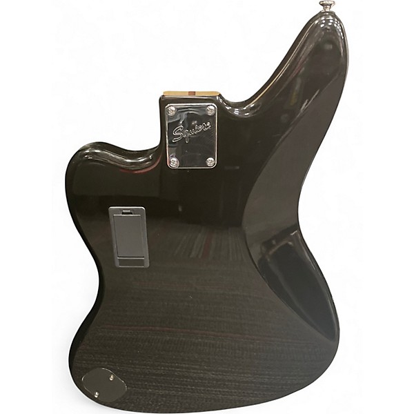 Used Squier Vintage Modified Jaguar Bass Black Electric Bass Guitar