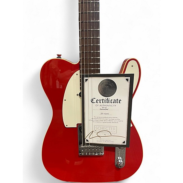 Used Schecter Guitar Research Custom Shop PT Red Solid Body Electric Guitar