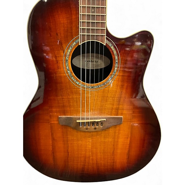 Used Ovation CS28P-KOAB Natural Acoustic Electric Guitar