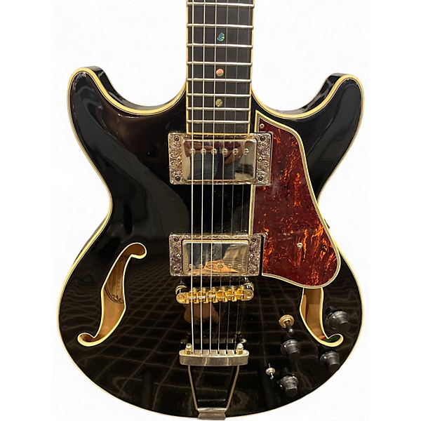 Used Ibanez AMH90 Black Hollow Body Electric Guitar
