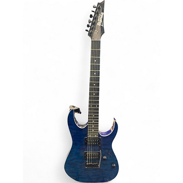 Used Ibanez GRG120 Quilted blue Solid Body Electric Guitar