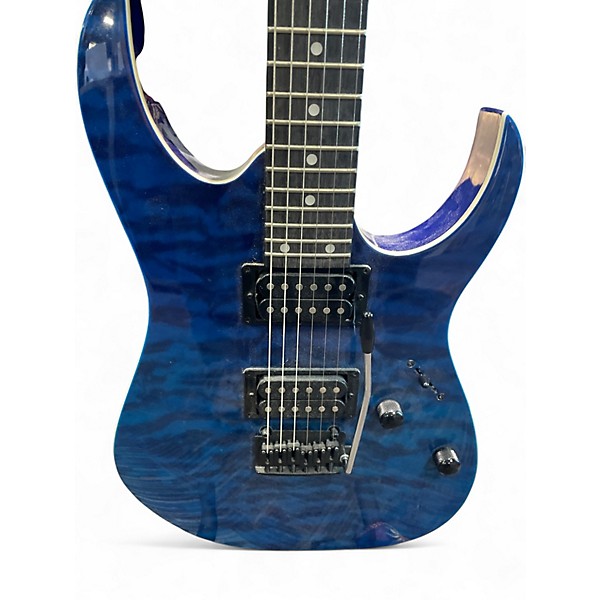 Used Ibanez GRG120 Quilted blue Solid Body Electric Guitar