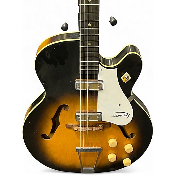 Used Harmony ROCKET Vintage Sunburst Hollow Body Electric Guitar