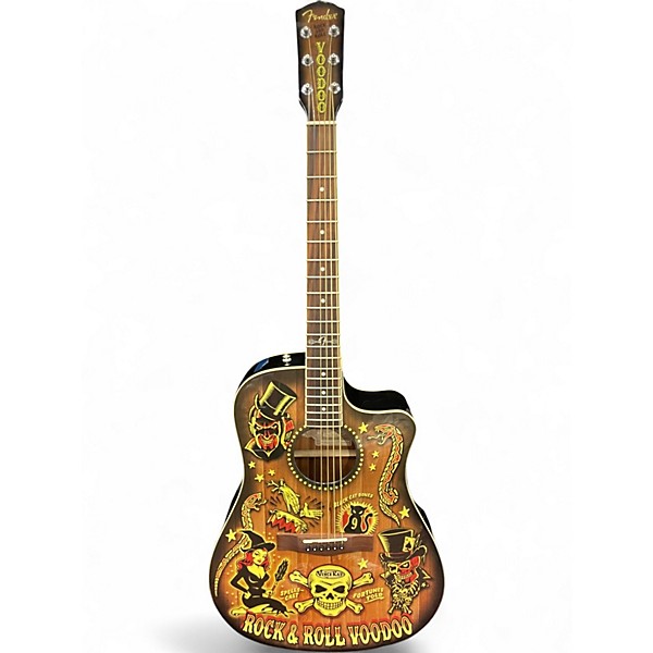 Used Fender Vince Ray T-Bucket 300CE ROCK AND ROLL VOODOO Acoustic Guitar