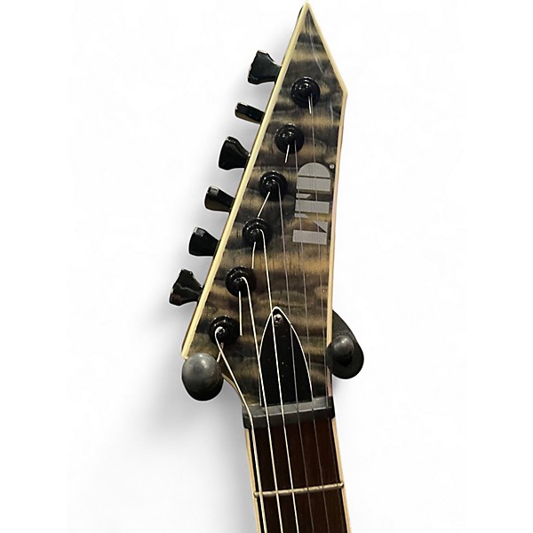Used ESP LTD MH350NT QUILTED GRAY Solid Body Electric Guitar
