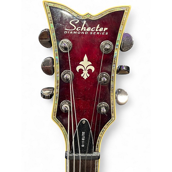 Used Schecter Guitar Research S1 ELITE CRIMSON Solid Body Electric Guitar