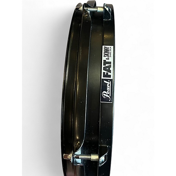 Used Pearl 14in Fat & Skinny 2 x 14-inch Auxiliary Snare Drum Black Drum