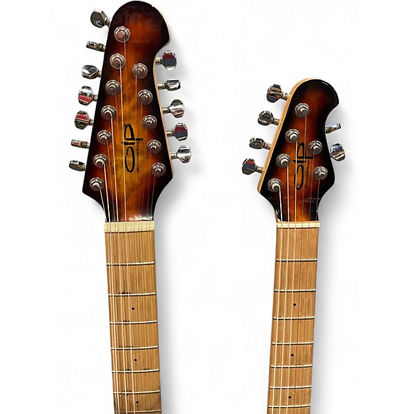 Used OLP DOUBLE NECK Sunburst Solid Body Electric Guitar
