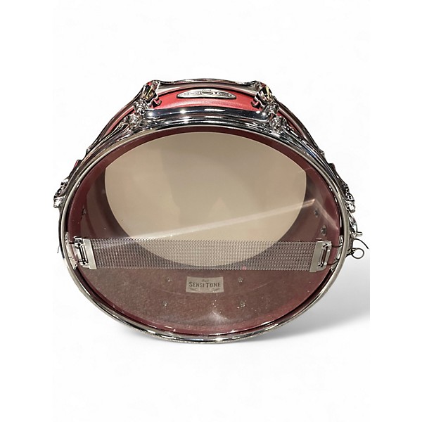 Used Pearl 13X5.5 Sensitone Snare Red Drum
