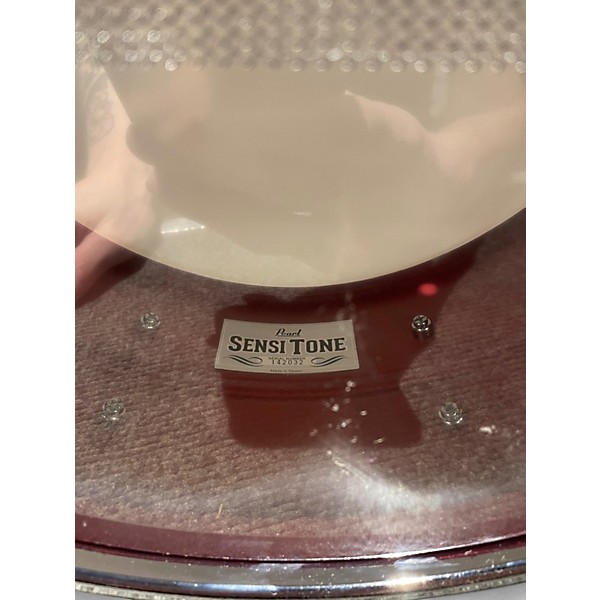 Used Pearl 13X5.5 Sensitone Snare Red Drum