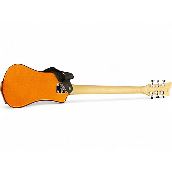 Used Hofner CT Series HCT-SH-MO-O Shorty Travel Metallic Orange Electric Guitar