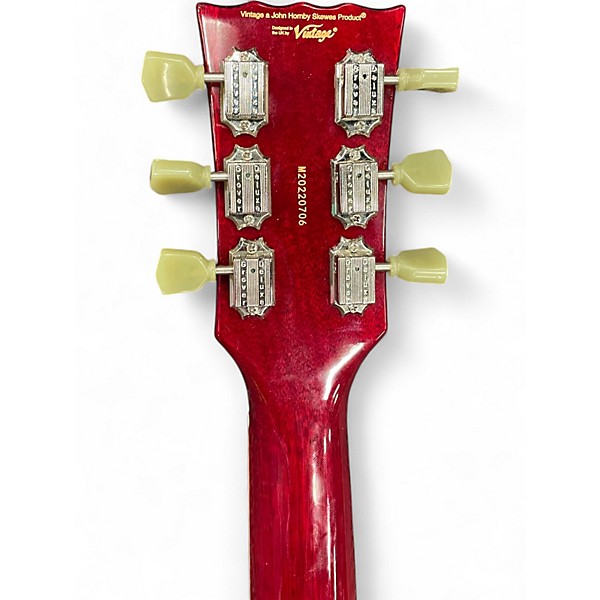 Used Vintage VSA500 Cherry Red Hollow Body Electric Guitar