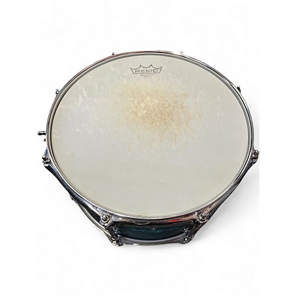Used Pork Pie 14in PATINA BRASS SNARE DRUM BLUE PATINA Drum