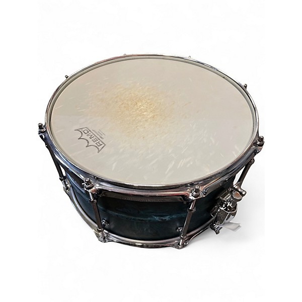 Used Pork Pie 14in PATINA BRASS SNARE DRUM BLUE PATINA Drum