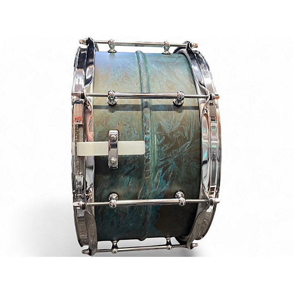 Used Pork Pie 14in PATINA BRASS SNARE DRUM BLUE PATINA Drum