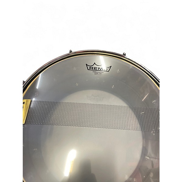 Used Pork Pie 14in PATINA BRASS SNARE DRUM BLUE PATINA Drum