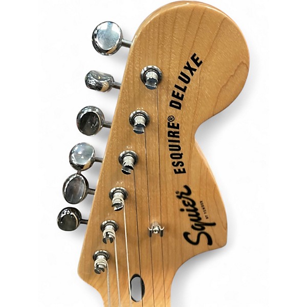 Used Squier ESQUIRE DELUXE Black Solid Body Electric Guitar