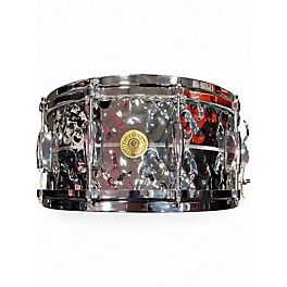 Used Gretsch Drums 6.5X14 hammered chrome over brass Chrome Drum