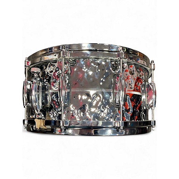 Used Gretsch Drums 6.5X14 hammered chrome over brass Chrome Drum