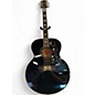 Used Gibson J200 Custom Black and Silver Acoustic Electric Guitar thumbnail